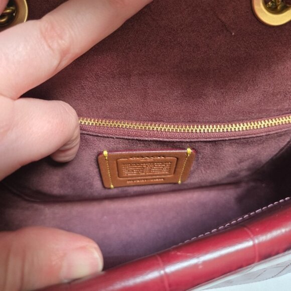 Coach Madison C6288 Shoulder Bag Wine Burgundy - Picture 12 of 14